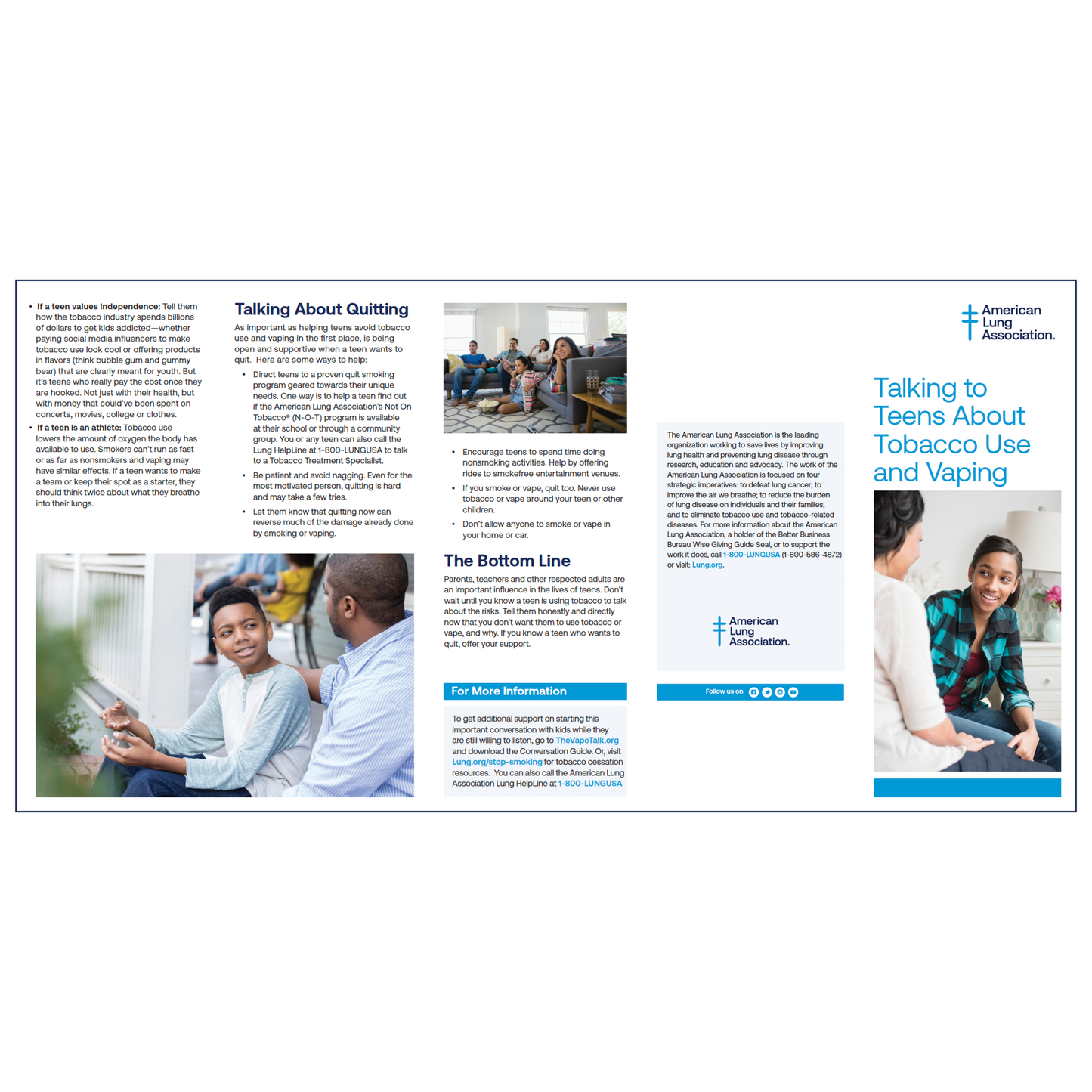 Talking to Teens About Tobacco Use and Vaping (Pack of 100)