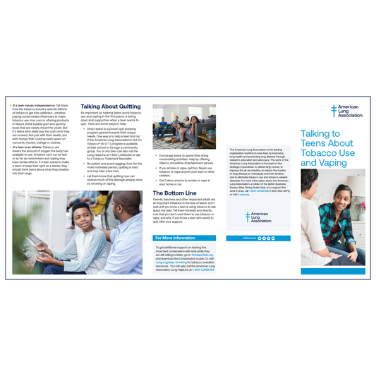Talking to Teens About Tobacco Use and Vaping (Pack of 100)